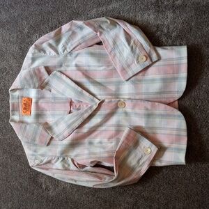 Juicy Couture 2005 vintage Y2K pastel cropped sleeve blazer